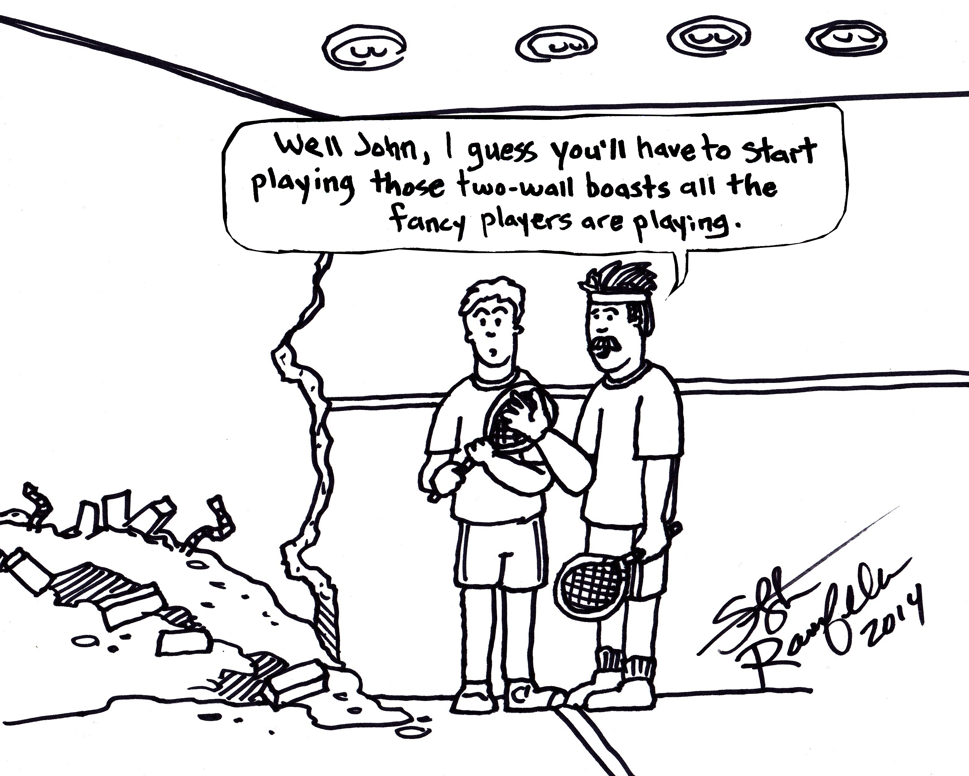 two or three wall boasts